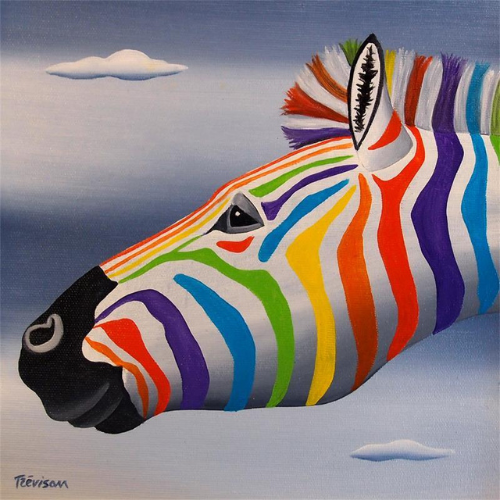 painting multicolored animals